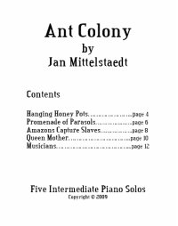 Ant Colony table of contents