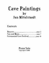 Cave Paintings table of contents