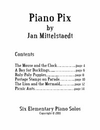 Piano Pix table of contents
