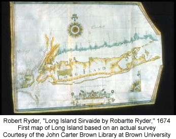 Robert Ryder map of Long Island, 1674